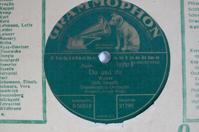 Grammophon Schellackplatte Geschichten aus dem Wiener Wald / Du und du