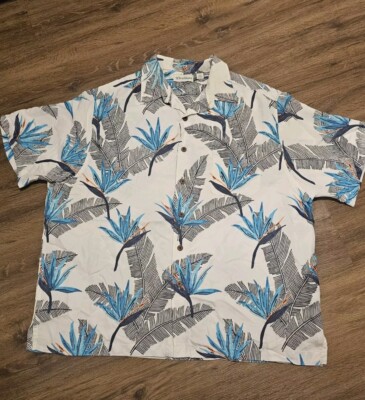 Caribbean Shirt Mens 2XB Hawaiian Shirt Modal Blend Tropical Beach NEW