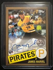 2020 Topps 1985 Topps Authograph James Marvel GOLD 34/50 85A-JMA Pirates