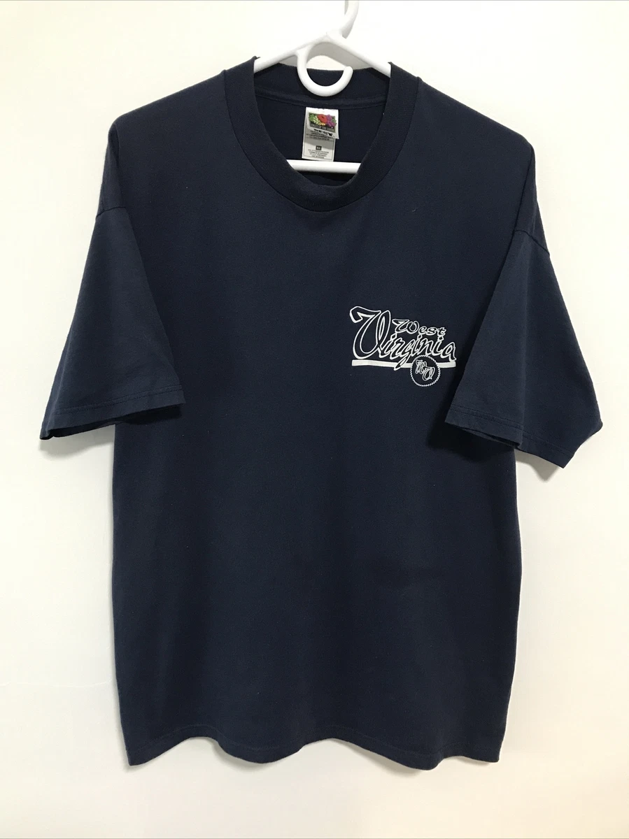 Fruit of the Loom Vintage T Shirt Made in USA 90s-00s Size XL Blue WV