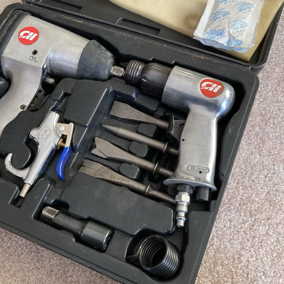 Campbell Hausfield - Juego completo de llaves de impacto y cincel de aire 1/2 Foto 2 de 4