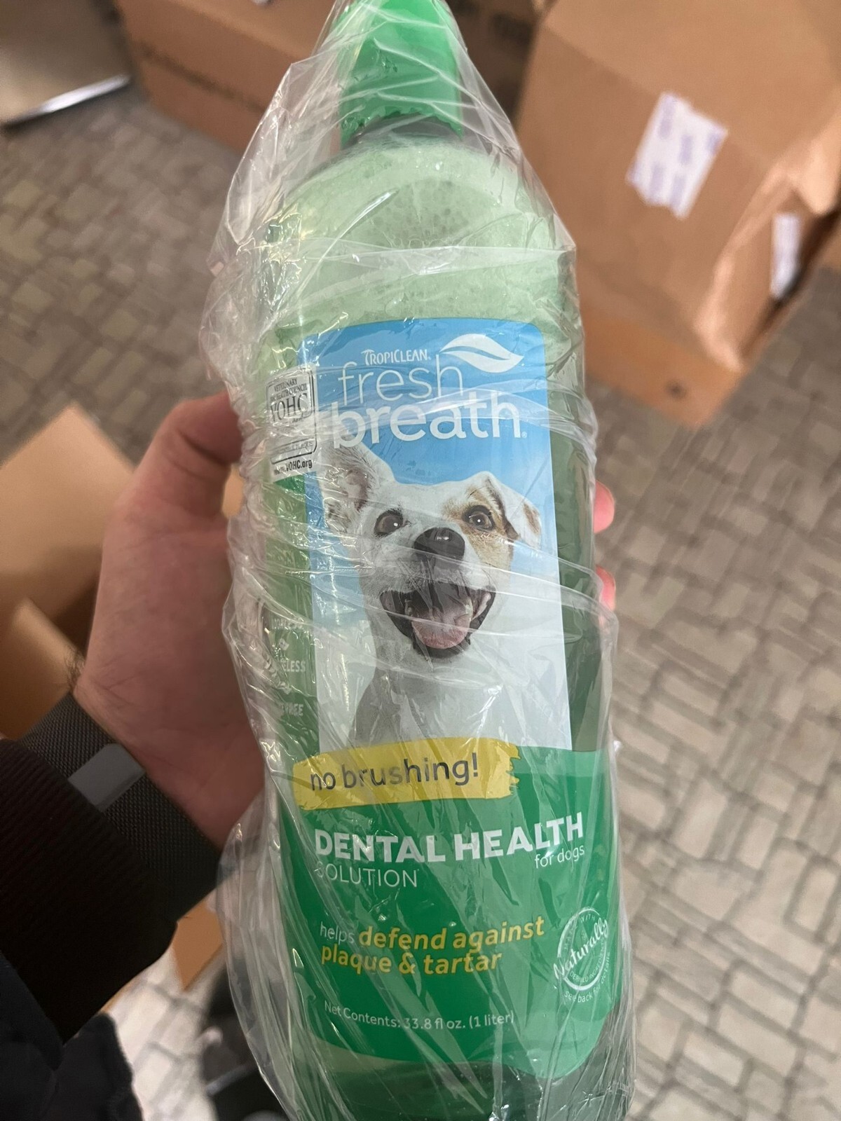 New TropiClean Fresh Breath Oral Care Water Additive for Dogs, 33.8 oz, st. USA