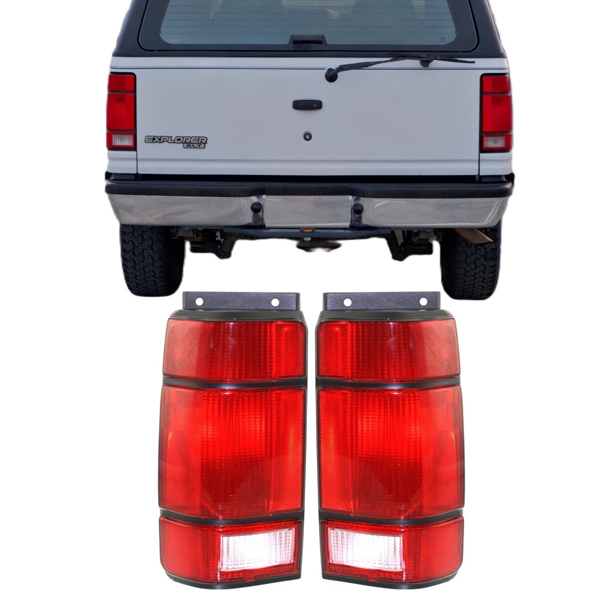 For Ford Explorer Tail Light 1991 1992 1993 1994 Pair Driver and