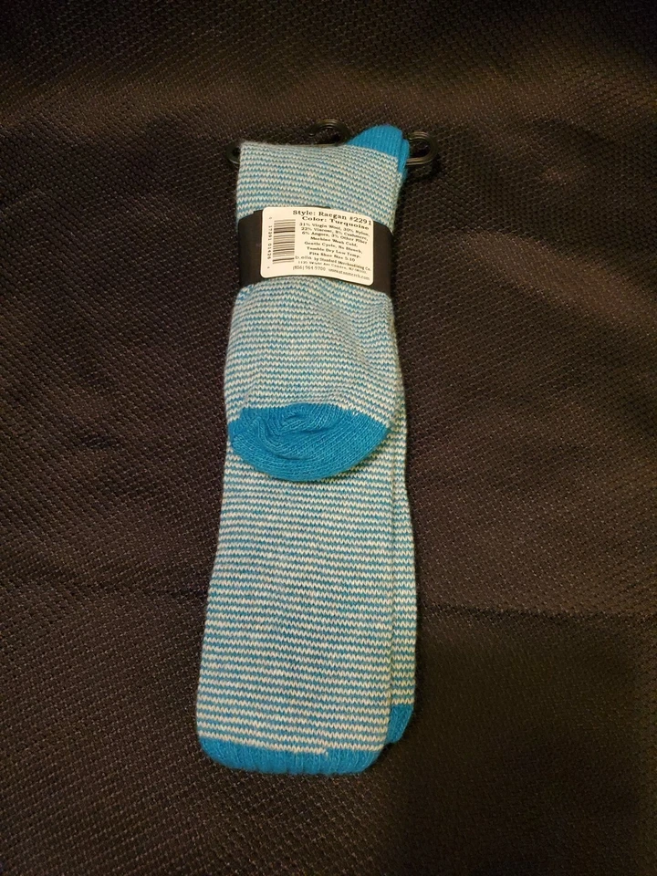 Calcetines por encima de la rodilla B.ella lana cachemir angora turquesa para mujer talla 9-11 Foto 4 de 4