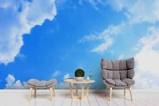3D Cloud Blue sky Wallpaper Wall Mural Removable Self-adhesive Sticker