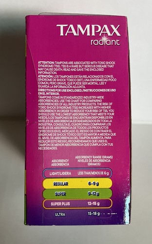 Tampax Radiant Duo Pack Tampons mit LeakGuard normale & super Saugfähigkeit 28 Ct - Bild 3 von 4
