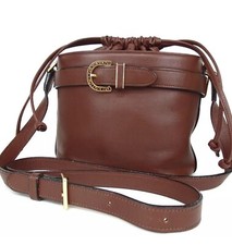 Valentino Garavani Drawstring Leather Shoulder Bag