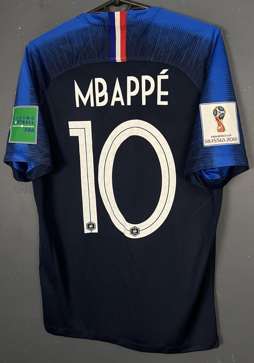 Maillot De Football France 2018/2020 Kylian Mbappé - Taille S, Bleu Marine, Occasion En Très Bon état
