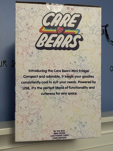 Care Bears Kids Mini Fridge 6 Cans USB/ Ltd Edition Easy Clean Collectible VIRAL - Picture 4 of 5