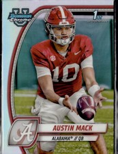 2024 Bowman University Chrome #87 Austin Mack Refractor Alabama Crimson Tide
