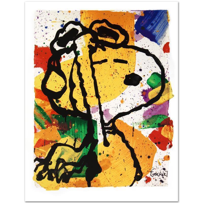 Tom Everhart Salute Snoopy Limited Ed Collectible Fine Art Tom Everhart Salute Snoopy Limited Ed Collectible Fine Art