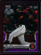 2021 Topps Now #421 Curt Casali Purple Parallel Card #d /25