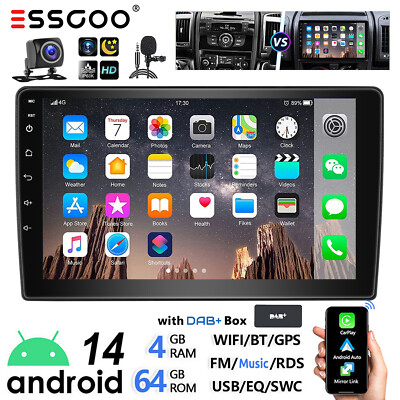 DAB+ 4+64G Android 15 Apple CarPlay Für Fiat Ducato 2006-2023 Autoradio Navi Kam