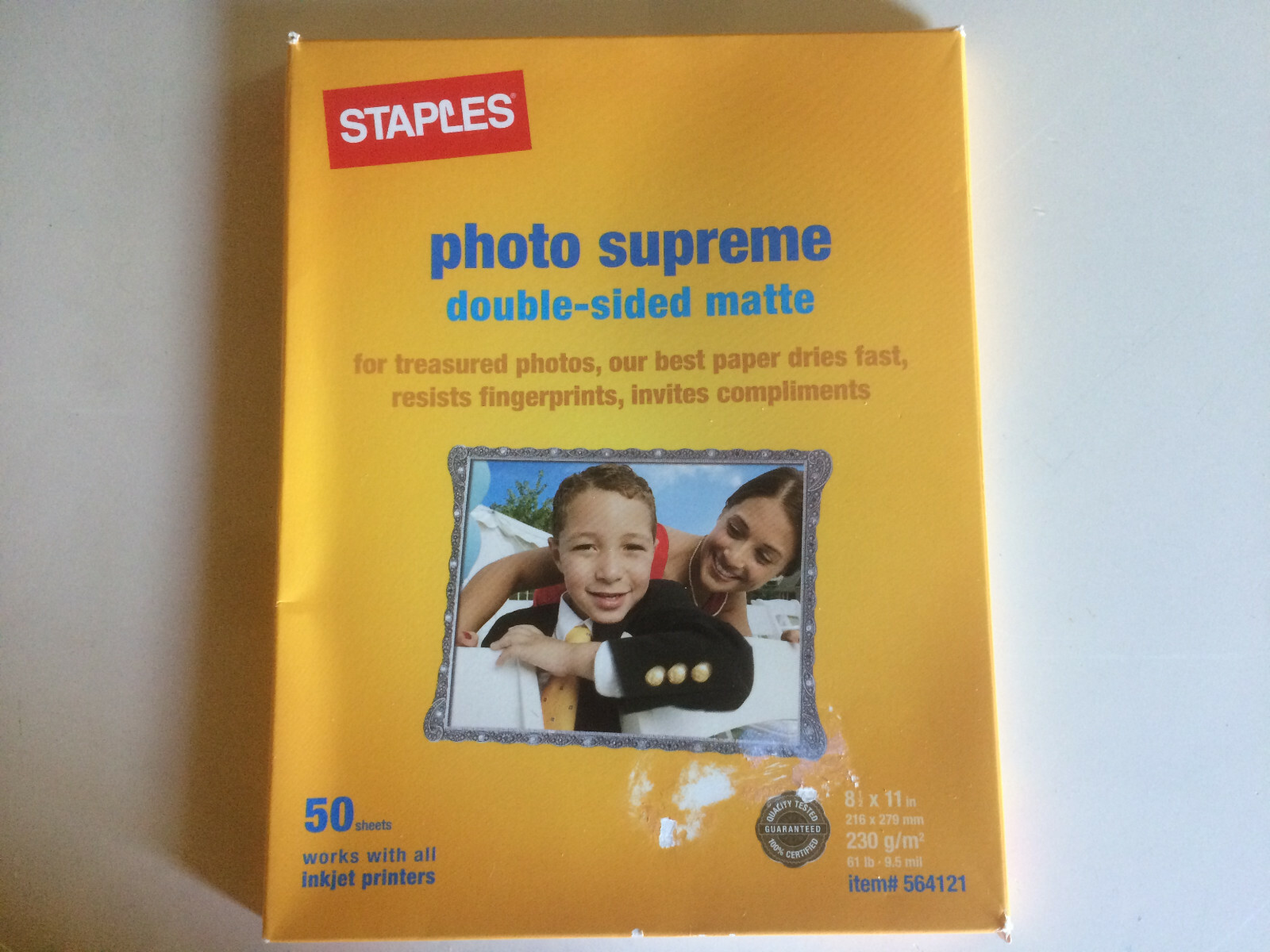 Staples Photo Supreme Paper 8 1/2" x 11" Double Sided Matte 45 Sheets