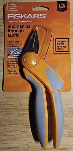 Fiskars Easy Action Rag Quilt Snips - Spring Action - Stainless Steel Blades