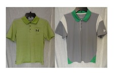 Under Armour Boy's Size Youth Large Polo Shirts 2-Piece Lot, Lightly Used