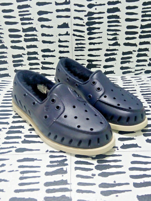 Sperry Womens AO Float Cozy Blue Faux Fur Slip-On Shoes Size 7 no box