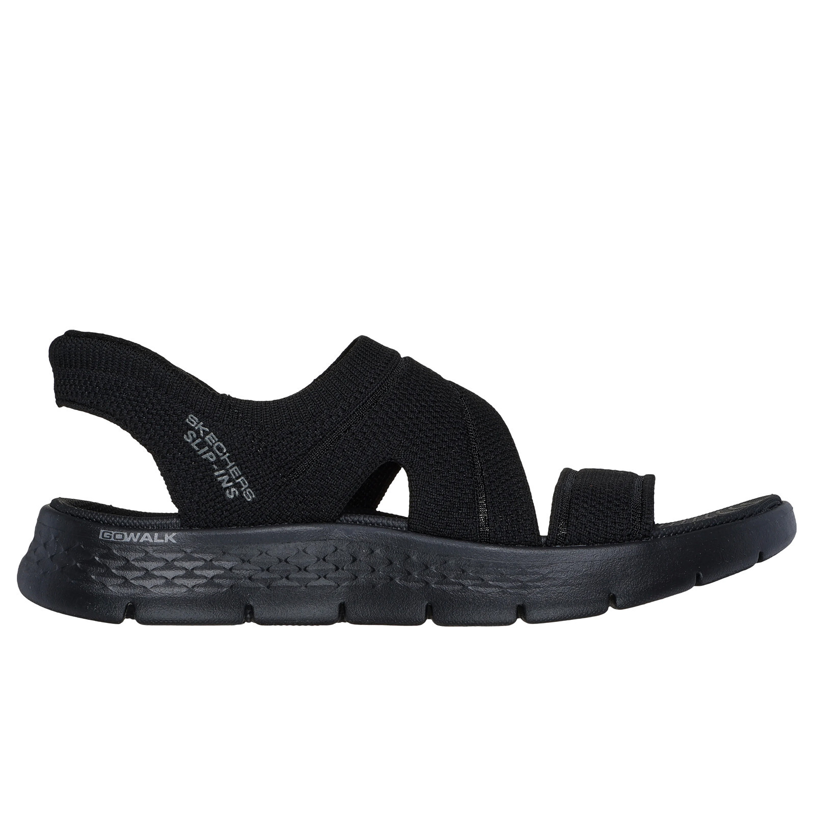Skechers Womens Slip Ins Sandals Black Natural Go Walk Goga Mat® Ladies 141482