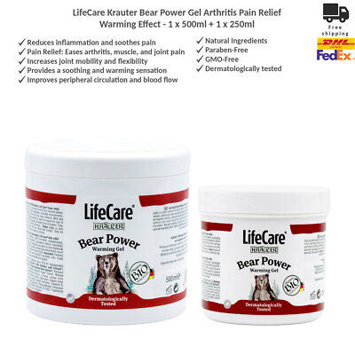 LifeCare Krauter Bear Power Gel Arthritis Pain Relief - Warming Effect 2-Pack