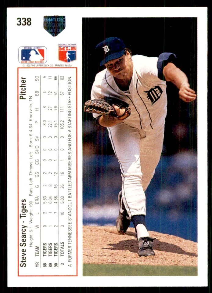 1991 Upper Deck Steve Searcy Baseball Cards #338 - Image 2 of 2