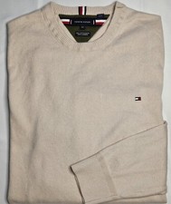 Mens Tommy Hilfiger Long Sleeve Vee Neck Cotton Cashmere Sweater Size XXL 2XL