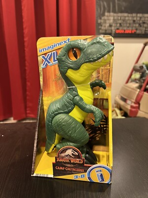 NEW Imaginext XL Jurassic World Camp Cretaceous Green T-Rex 9'' Dinosaur Figure