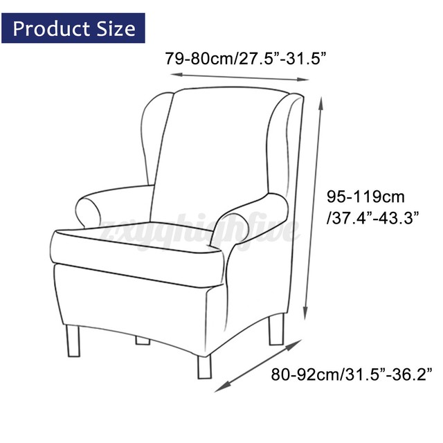 Stretch Wingback Slipcover Recliner Wing Back Arm Chair Sofa Cover
