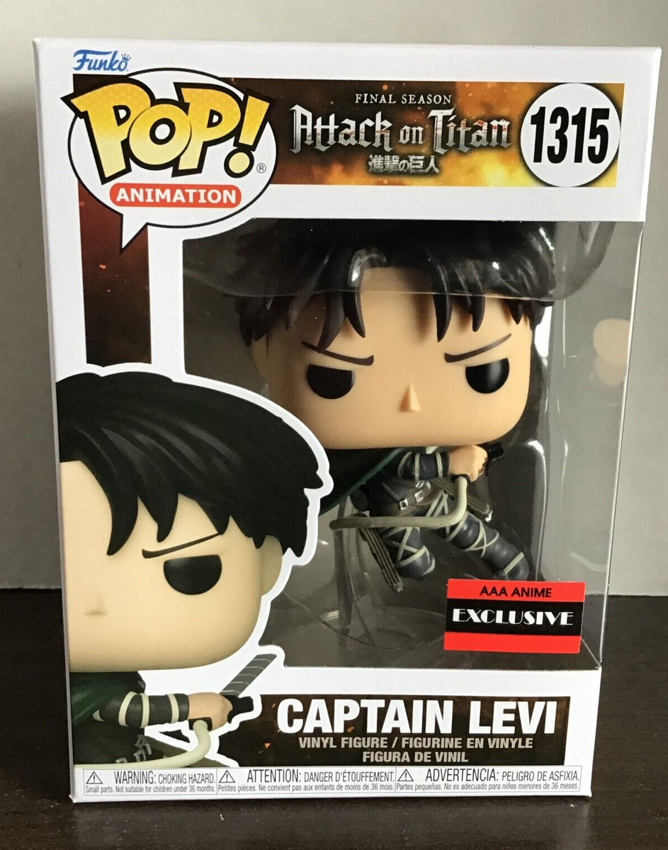 Funko Pop Attack On Titan Captain Levi Ackerman (Final Season) Figure (AAA  Anime Exclusive)