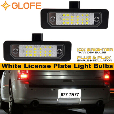 For 2008-2011 Ford Focus Fusion White License Plate Light Lens