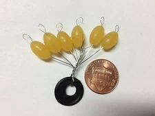 30pc Fishing Rubber Bobber Sinker Float Stops 90/120LB New Arrival Yellow US