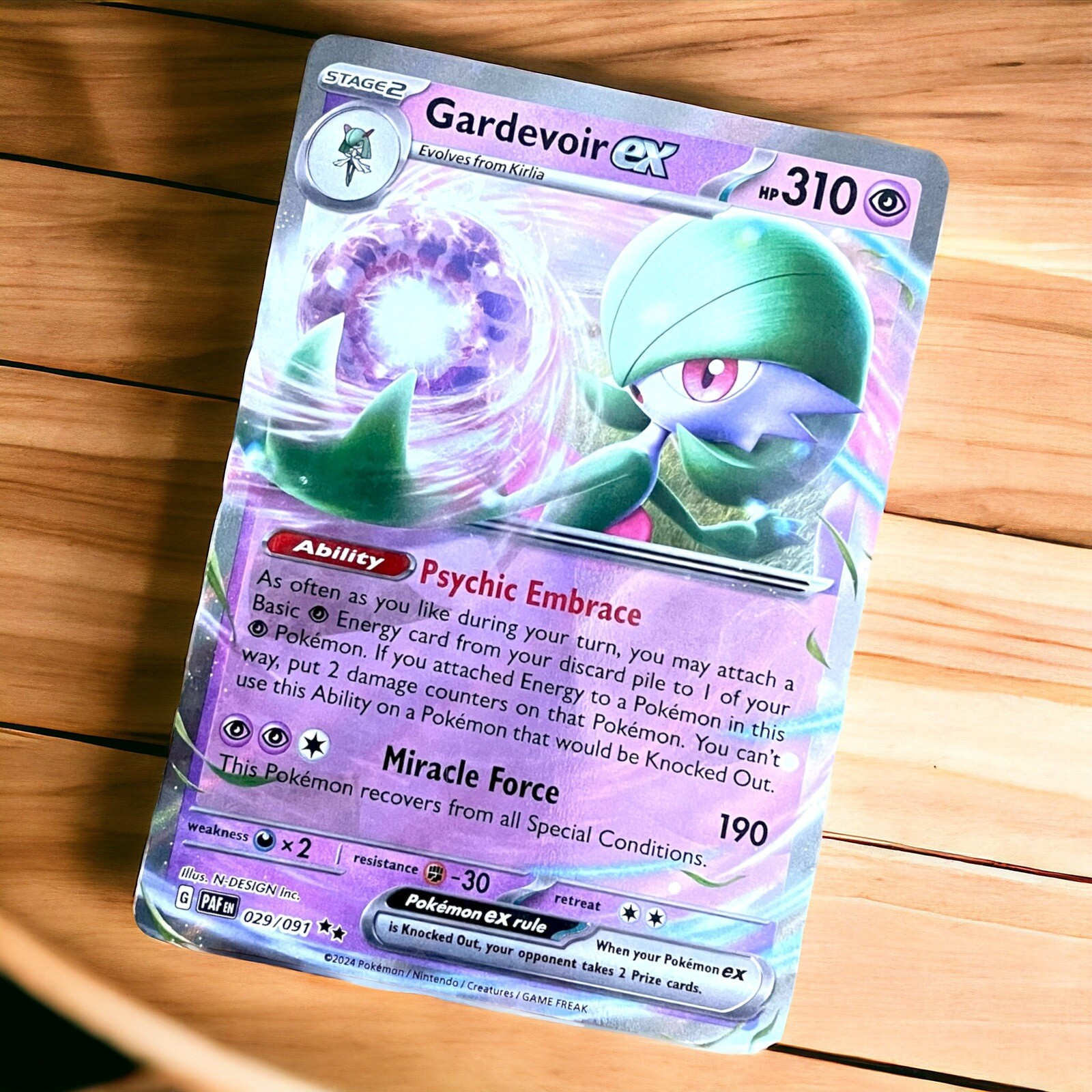 Gardevoir ex 029/091 Double Rare Holo Near Mint Pokemon TCG Paldean Fates