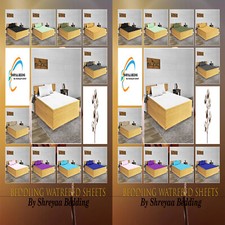 Dream Linen Waterbed Sheet Set 1000TC Egyptian Cotton US Sizes Multi Colors
