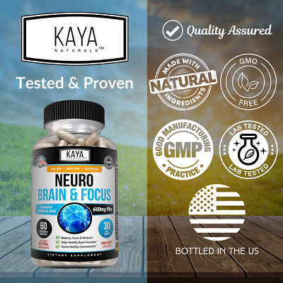Kaya Naturals Neuro Brain & Focus Supplement Capsule - 60 (KNNBE60