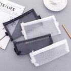 Mesh Pencil Pen Case Zipper Travel Pouch Cosmetic Bag Storage Stationery"