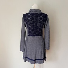 Paper Crane Cowl Neck Crochet Back Sweater Dress Size S
