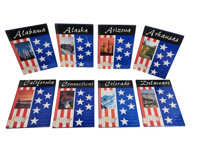 Lot Of 8 One Nation States Geography Books (1998 Hardcover) Homeschool