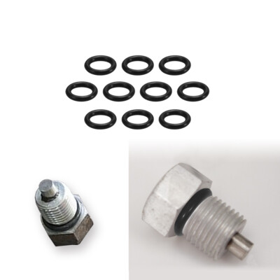 10x Schwarz Gummi O-Ring Ölablassschraube Dichtung Für Harley Twin Cam # 11105