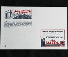 Buvard - Piles MAZDA de la CIPEL