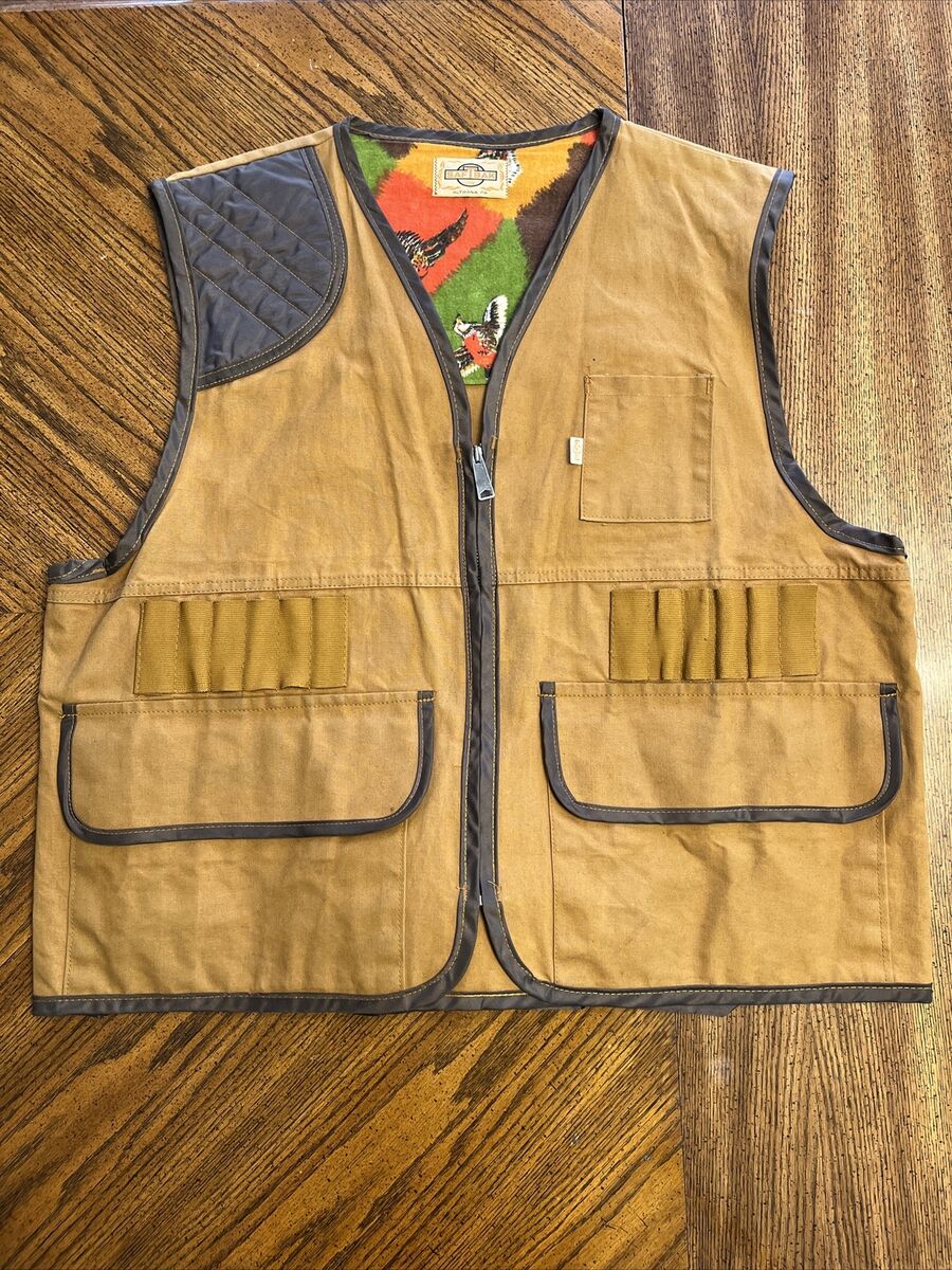 Vintage 1980s SafTbak Hunting Vest Duck Patterns Made In USA Sz XL Vintage 1980s SafTbak Hunting Vest Duck Patterns Made In USA Sz XL