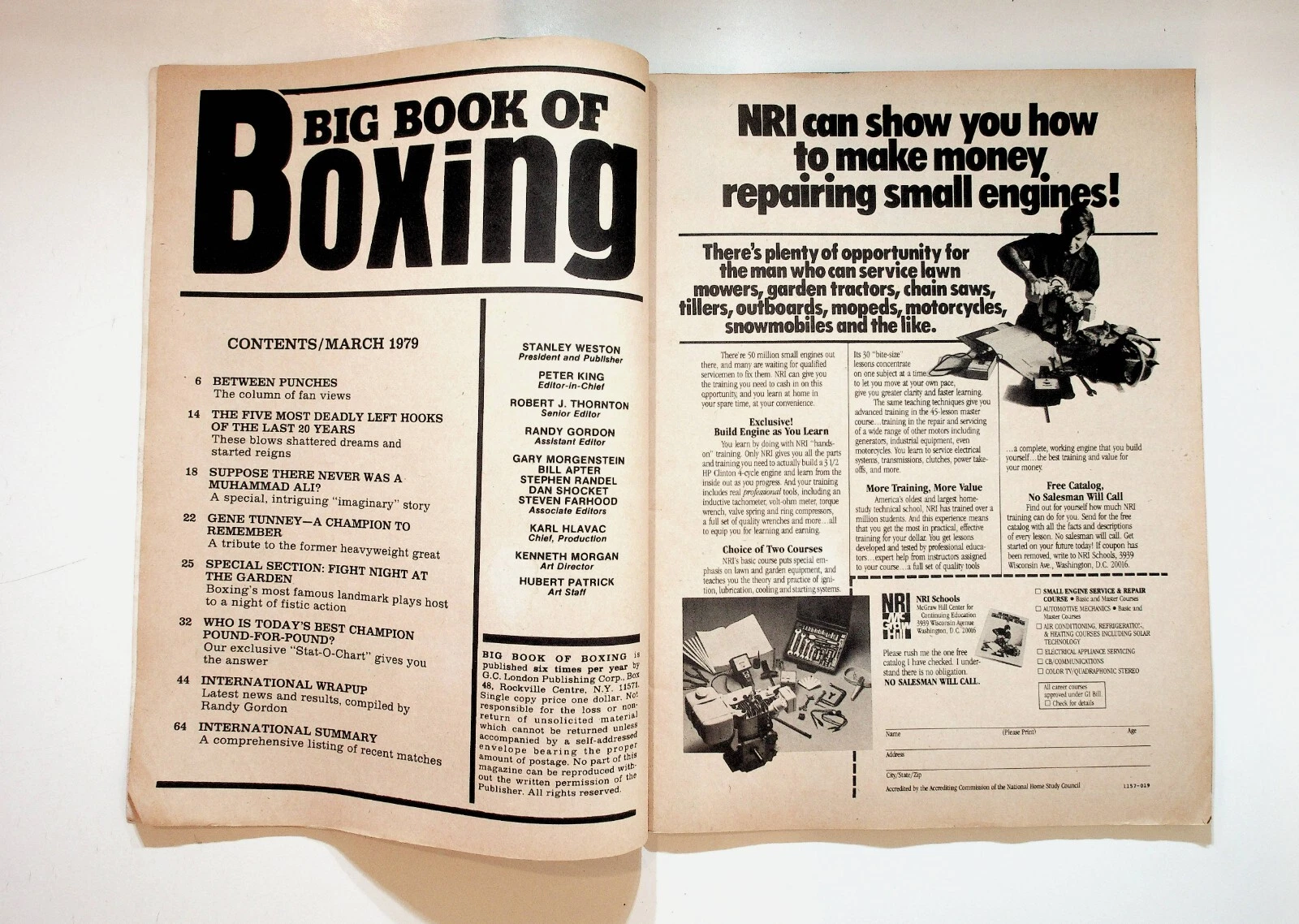 1979 March Big Book Of Boxing Magazine Muhammad Ali Gene Tunney - Picture 3 of 5
