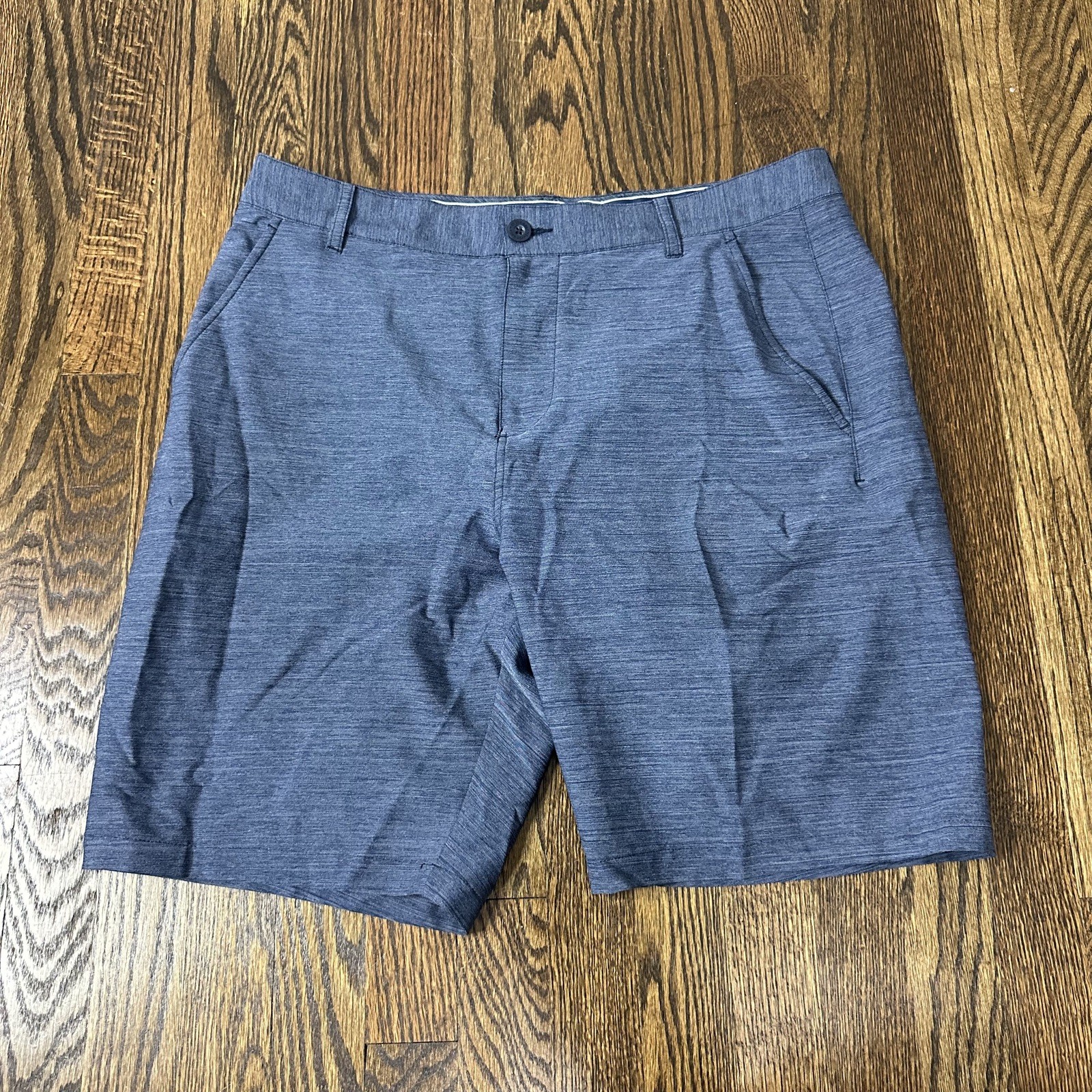 Puma Golf Shorts Mens 34 Navy Blue Performance Chino Flat Front Lightweight
