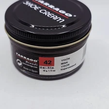 Tarrago Shoe Polish # 42 Mink Cream Leather Protector 1.76 oz. 50ml Boot