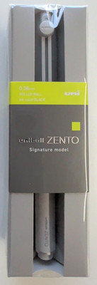 Uni-ball ZENTO Signature Model Pen 0.38mm Silver Black Made in Japan