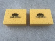 2 X TILE GEEK - PROFESSIONAL GROUTING SPONGES.