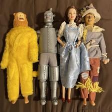 Vintage Lot 4 Wizard of Oz Mix Dolls Barbie Dorothy,Scarecrow,Lion,Tin Man***