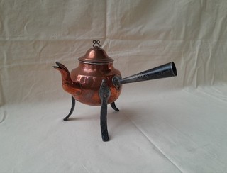 Kupferkessel Kaffee Kanne Gestell Füße