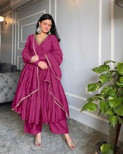 GOWN SALWAR KAMEEZ PAKISTANI INDIAN WEDDING PARTY WEAR DRESS BOLLYWOOD SUIT NEW