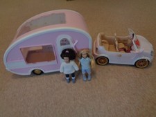 lori doll car with radio & caravan lights up