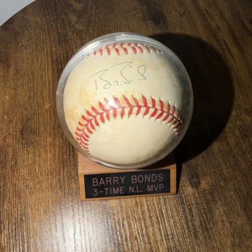 Barry Bonds Autographed Signed Official NL Baseball Giants Auto with COA ! 🔥