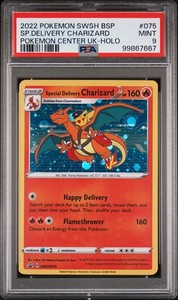 2022 POKEMON SWSH BLACK STAR PROMO #075 SPECIAL DELIVERY CHARIZARD-HOLO PSA 9
